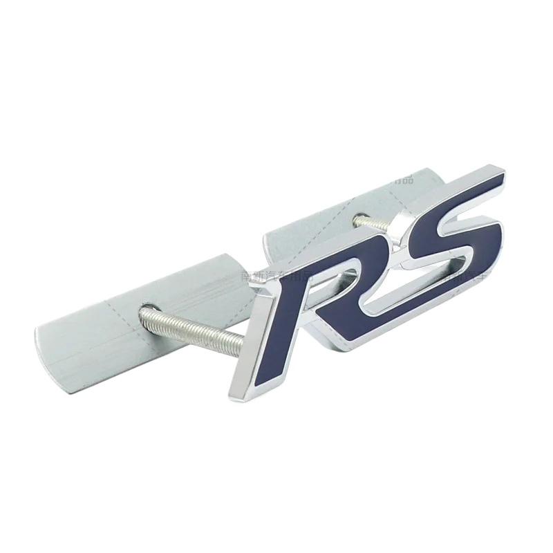 3D Metal RS Logo Emblem Rear Fender Trunk Badge Sticker For FIT Jazz Civic HRV Jade Front Grille Emblem Car Acceessories