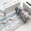 6 рулонов/коробка Сделай сам блокнот клетчатая васи-лента каваи 6 цветов оберточная бумага наклейки