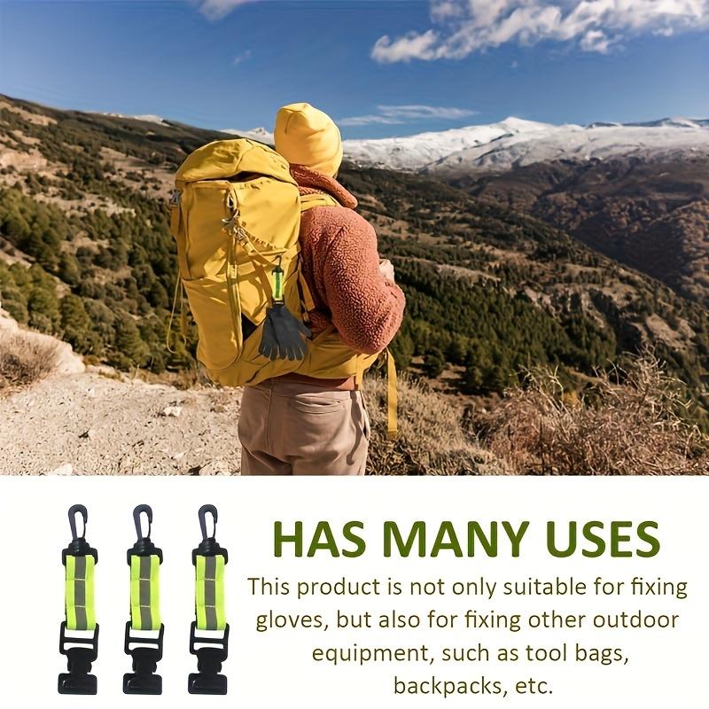 Одинарный двойной зажим для перчаток Универсальный уличный подвесной зажим Зажим для хранения перчаток пожарного Компактный надежный держатель для кемпинга, пеших прогулок, рабочих перчаток
