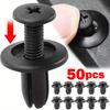 50pcs Universal Car Plastic Rivet Fasteners, 8mm Hole Push Retainer Clips for Auto Door Trim Panel Fixing - PP Material