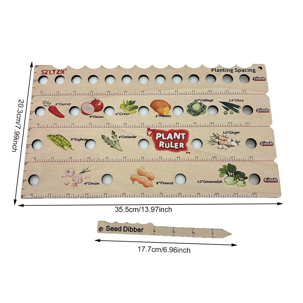 Линейка для посадки семян с отверстиями Портативная садовая линейка с ямкорезом Durable H