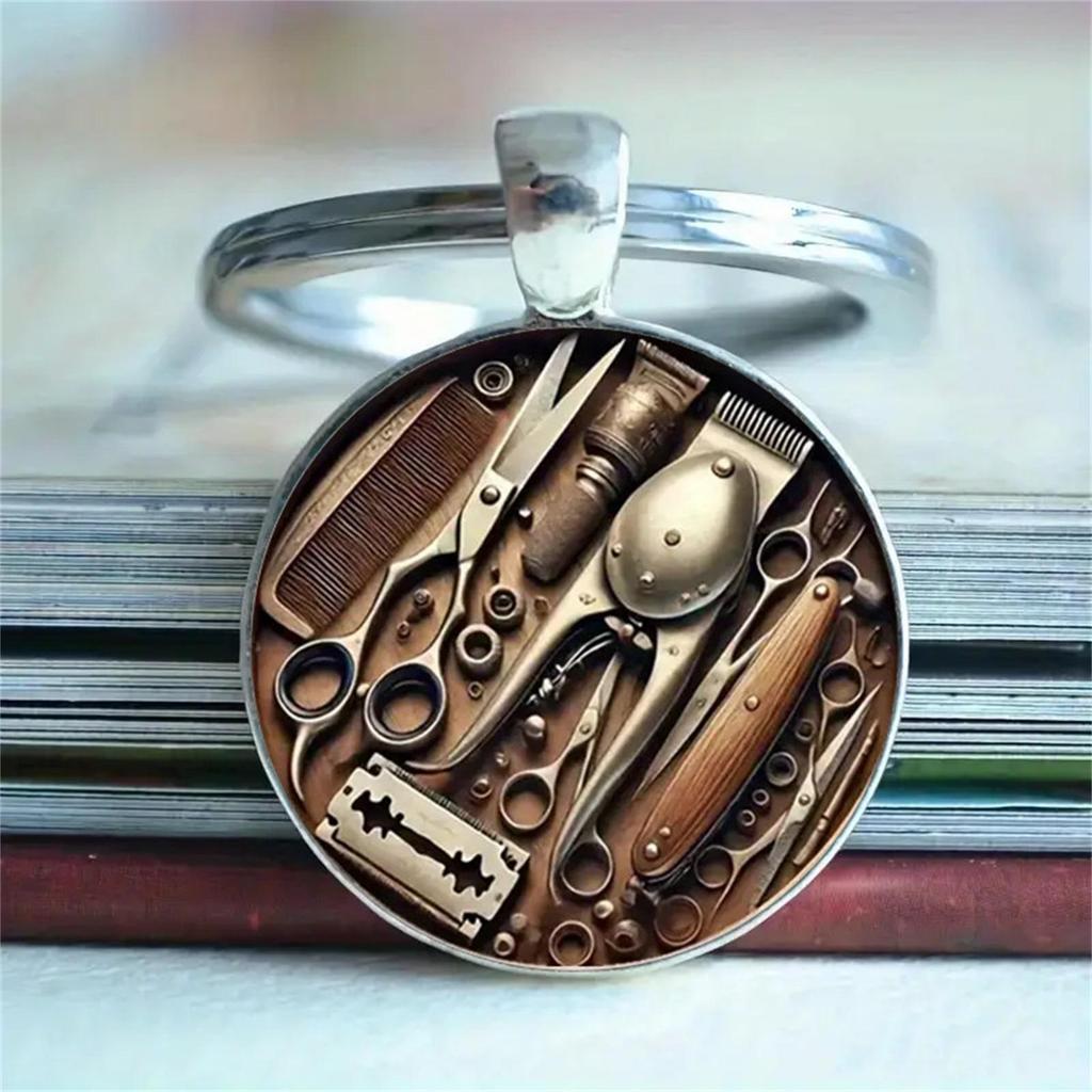 Брелок-подвеска Badge Time Gemstone Cross Border Accessories Metal Keychain