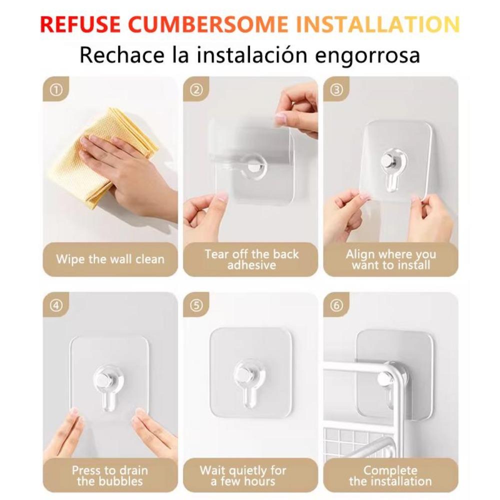 10 шт. прочных самоклеящихся крючков для фоторамки, плаката, крючков без сверления, водонепроницаемых, прочных, для кухни, ванной комнаты, винтовых крючков