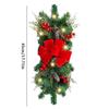 LED Door Decoration Red Rattan Bow Staircase Wreath Cute Christmas Wreath  Christmas