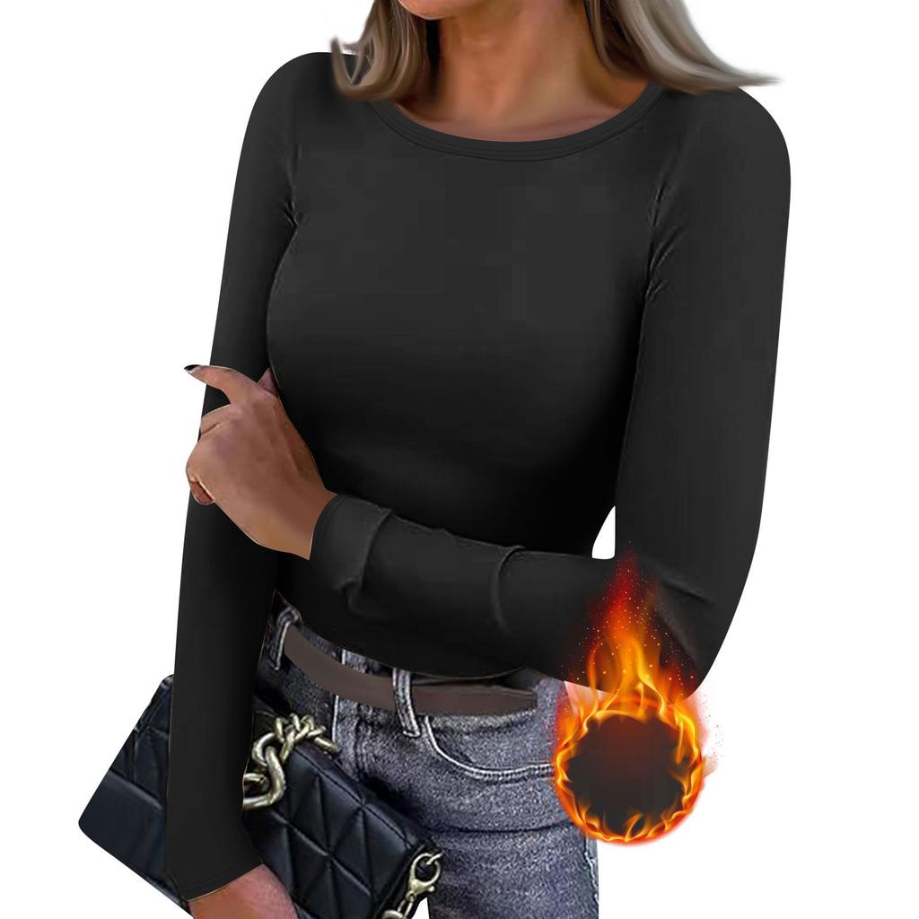 Женская осенне-зимняя футболка с зауженным низом, модный повседневный однотонный свитер с V-образным вырезом и длинными рукавами