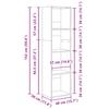White Bookshelf 40 x 30 x 152 cm Particleboard
