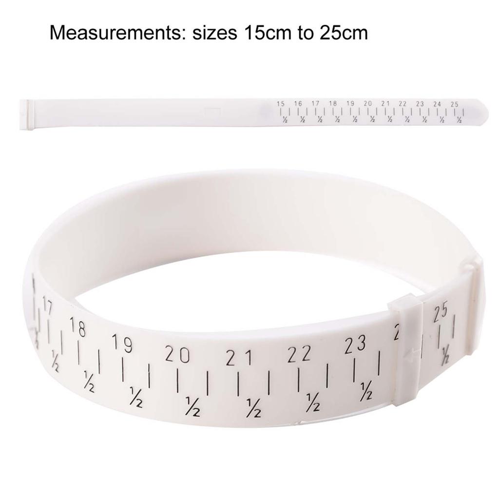 Plastic Bracelet Bangle Gauge Sizer Jewelry Measure Wrist Size Tool 15-25cm