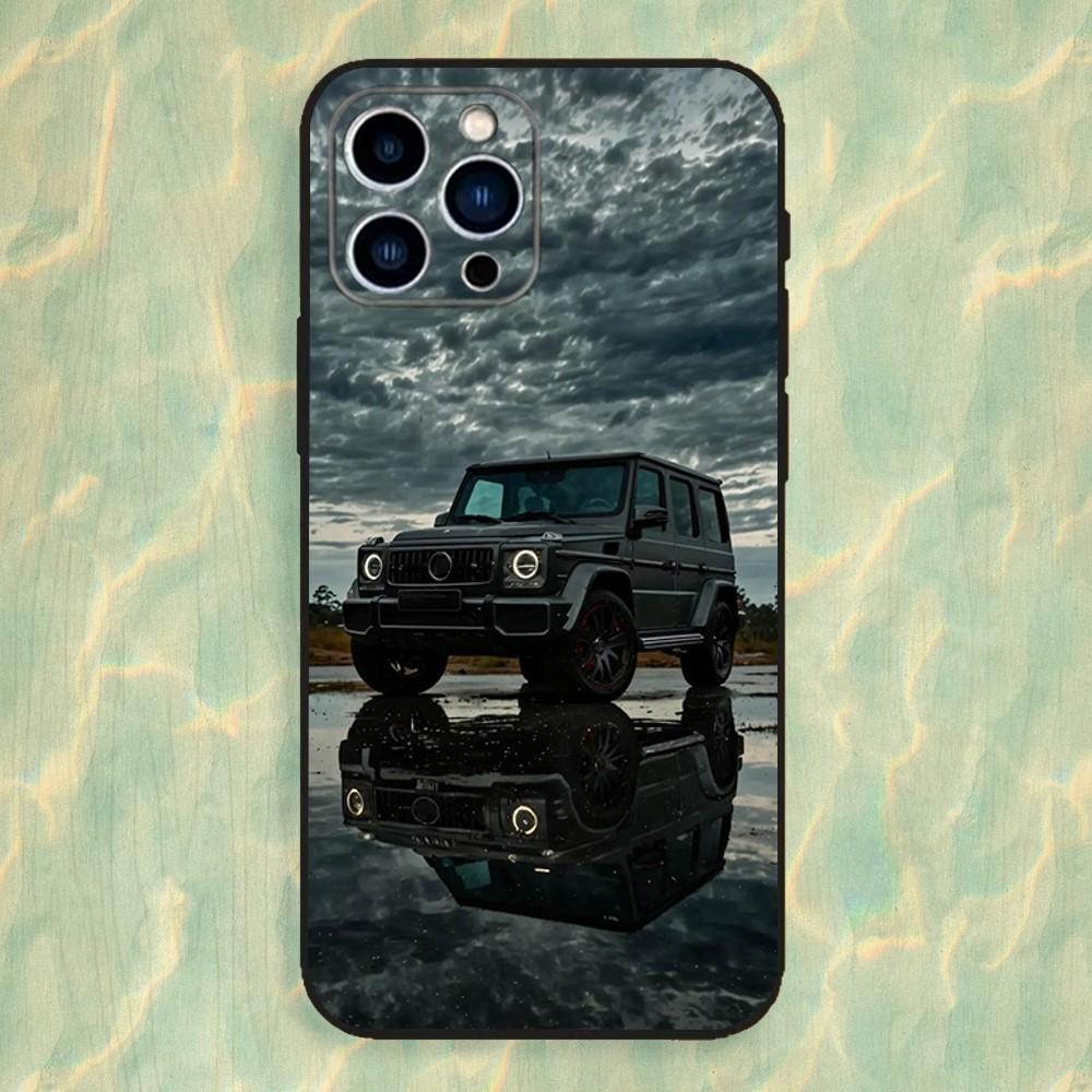 Крутой чехол для телефона M-Mercedes-G63 для iPhone 16,15,14,13,12,11 Plus,Pro Max,XS,X,XR,SE,Mini,8,7, Мягкий силиконовый черный чехол