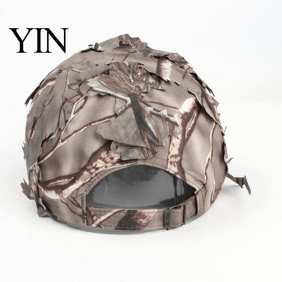 Outdoor Adventure Sun Protection 3D Leafy Camouflage Cap, Tactical Hunting Hat, Adjustable Jungle Breathable Hat Camo Cap for Men, Turkey Hunting,