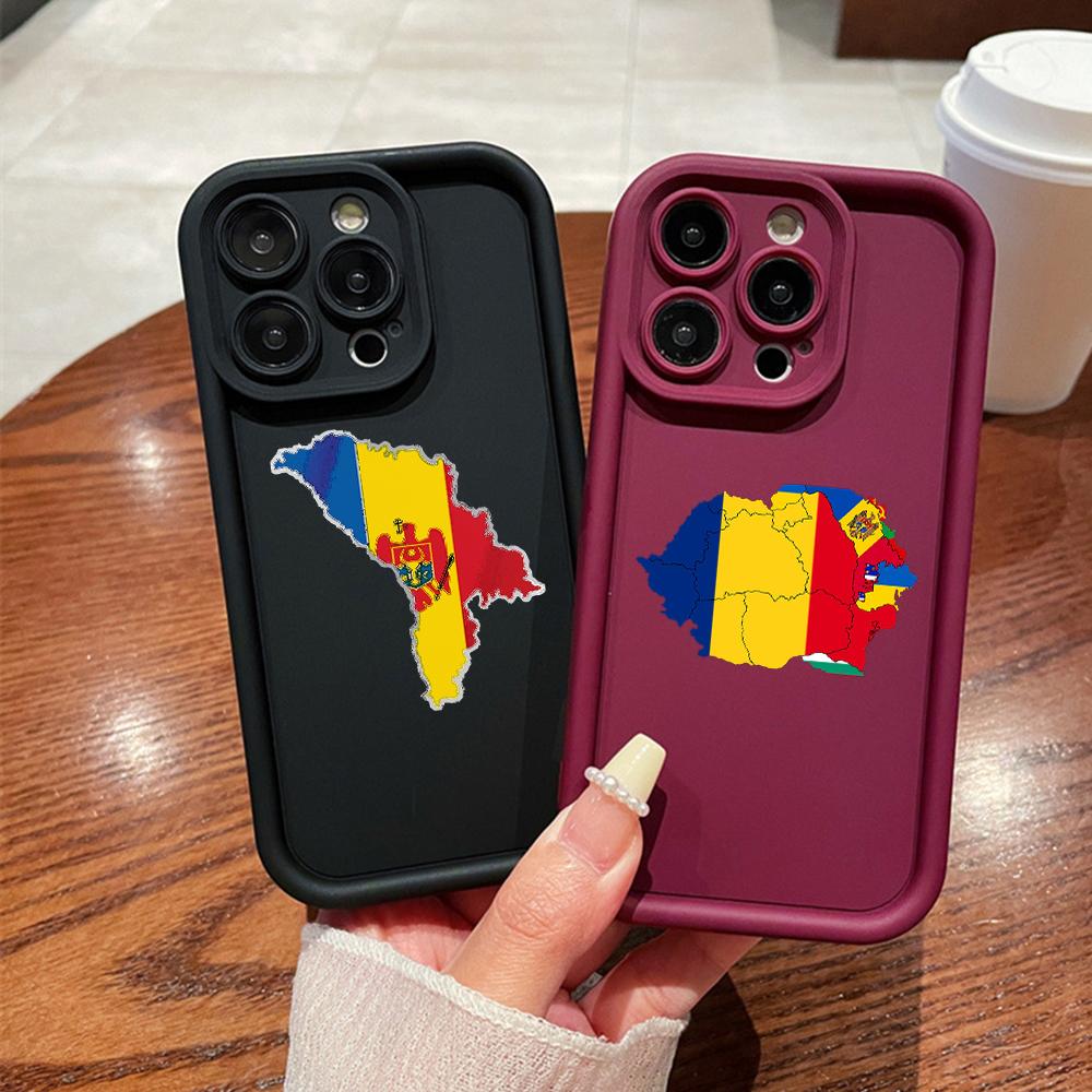 N91 Флаг Молдовы Мягкие чехлы для телефонов с ангельскими глазками для Samsung A54 A34 A13 A14 S23 S24 Ultra S20 FE Xiaomi Redmi Note 13 12C Противоударный чехол