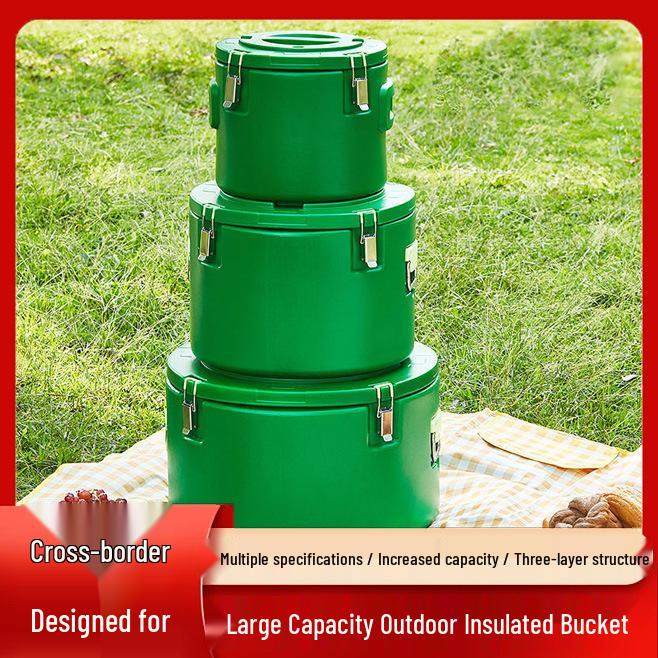 Большой емкости insulated food container из нержавеющей стали и ведро для молочного чая для использования на улице и в быту