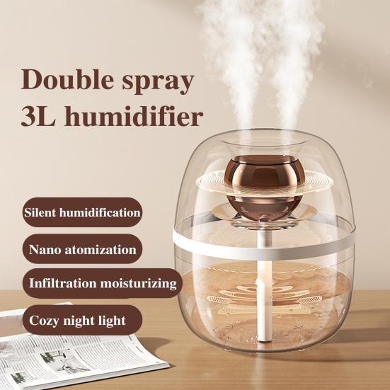 Увлажнитель воздуха 3 л тихий увлажнитель холодного тумана USB настольный увлажнитель воздуха масляный распылитель диффузор для спальни офиса путешествий