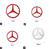 C200 E200  For Mercedes Benz 1pc ABS Tail Star Emblems Black Silver Rear Trunk Star Logo Stickers Badges for Benz Old New B-clas