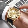 New Large Dial Fake Three Eye Grand Business Men's Casual Quartz Watch Fashionable and Cool Men's Watch for Business