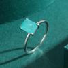 MODIAN 925 Sterling Silver Classic Rectangle Tourmaline Female Finger Ring For Women Charm Fine Jewelry