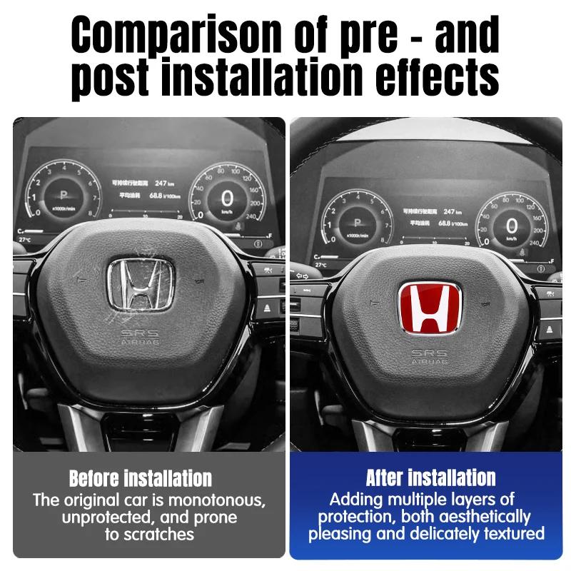 TMBCU1 Car Steering Wheel Emblem H-Sticker For Honda Mugen Power Type-R Jazz City Civic Inspire Accord FIT HRV XRV CRV Odyssey Legend