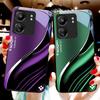 Темно-синий чехол для телефона из закаленного стекла для Xiaomi Redmi 13C Note13 12 Pro Plus 5G Note 9 13T Pro POCO X6 F5 F6
