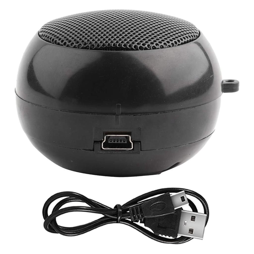 #92J Consumer Electronics,Mini Portable Travel Loud Speaker with 3.5mm Audio Cable Low Voltage (black)