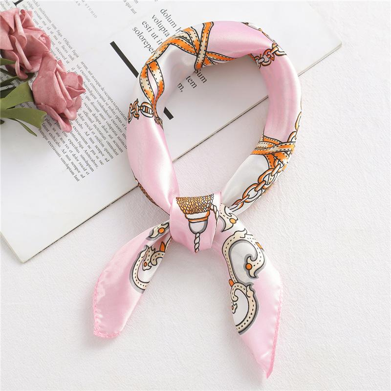 50 * 50cm Spring And Autumn Silk Scarves Versatile Decoration Professional Small Square Scarves Neck Protection Binding Bag