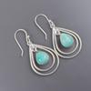 Серебро 925 пробы Амазонит Драгоценный камень Украшения ручной работы Женские серьги 2,00" EE-34-28