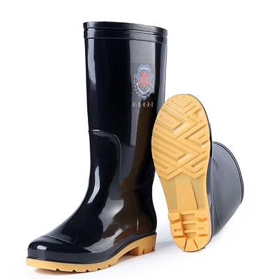 Модные высокие сапоги Drum Rain Boots Three Prevention Long Drum Rain Shoes Мужские резиновые ботинки для защиты труда Slip-On Rubber Rain Boot PVC