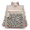 Женский рюкзак с леопардовым принтом, большой вместимости