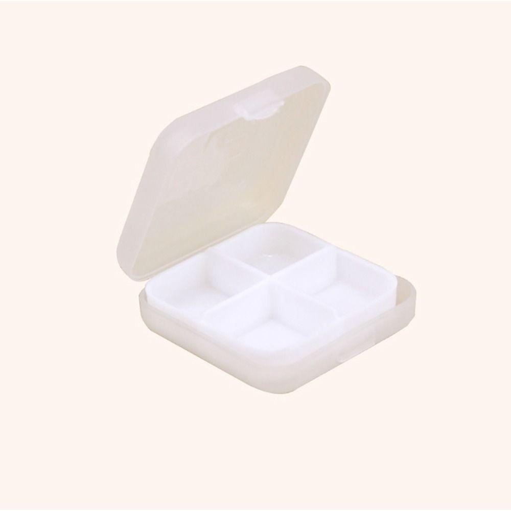 Sealed Medicine Box 4 Grids Tablet Holder Container Portable Pill Organizer Case  Travel