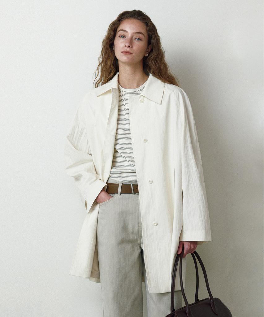 Renej Bey Trench Coat-Cream (2Colors)