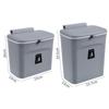 Wall Mounted Kitchen Waste Bucket Non Perforated With Cover Waste Storage Bin Kitchen Bathroom Large Capacity Garbage Bin
