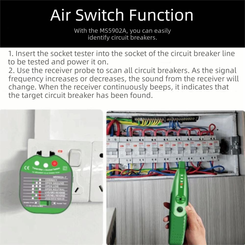 Automatic Operation Circuit Breaker Finder US Plug Analogue Receiver  Fuse Testing