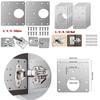 1/2/4/10PCS Cabinet Hinge Repair Plates Kit Furniture Hardware Kitchen Cupboard Door Hinge Stainless Mounting Screw Fixing Board