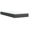 Box Spring Bed with Mattress Dark Grey 100 x 200 cm Fabric