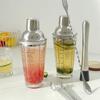 400/600ML Cocktail Shaker Glass Transparent Cup Mixing Wine Glass Bar Bartender Hand Cocktail Stainless Steel Bartender Tools