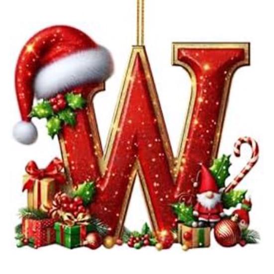 Красные инициалы Рождественские украшения 2D акриловые персонализированные гномы монограммный кулон с шапкой Санты 26 букв украшение для подвешивания на рождественскую елку