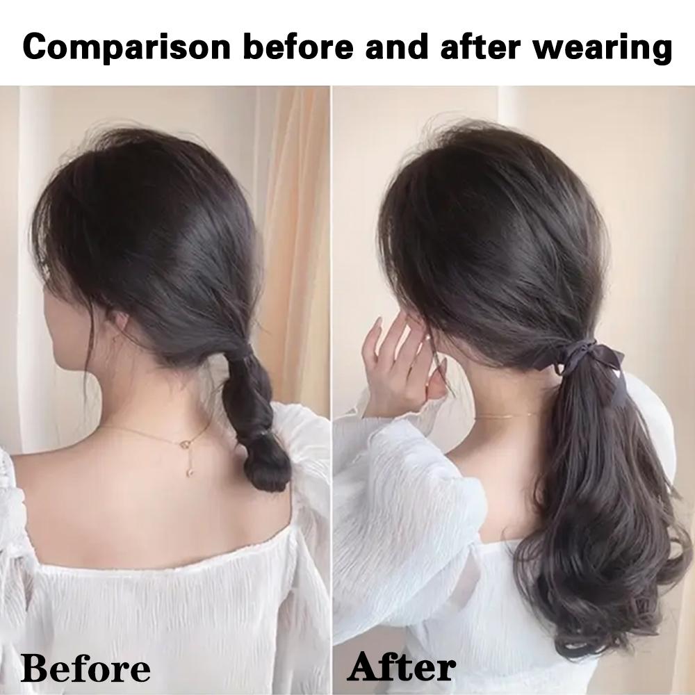 MISS WIG Синтетические элегантные вьющиеся волосы для наращивания в виде хвостика, длинные волнистые волосы для женщин, легкие и универсальные