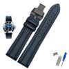 Classic Fluororubber Watch Band  For Omega Rolex Water Ghost King Seiko Waterproof Silicone Watch Strap 19mm 20mm 21mm 22mm