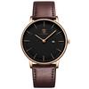 BEN NEVIS Date Analog Quartz Leather Brown Men's Watch, Simple, Stylish, Slim, Casual, Display, Waterproof, Watch, Strap,