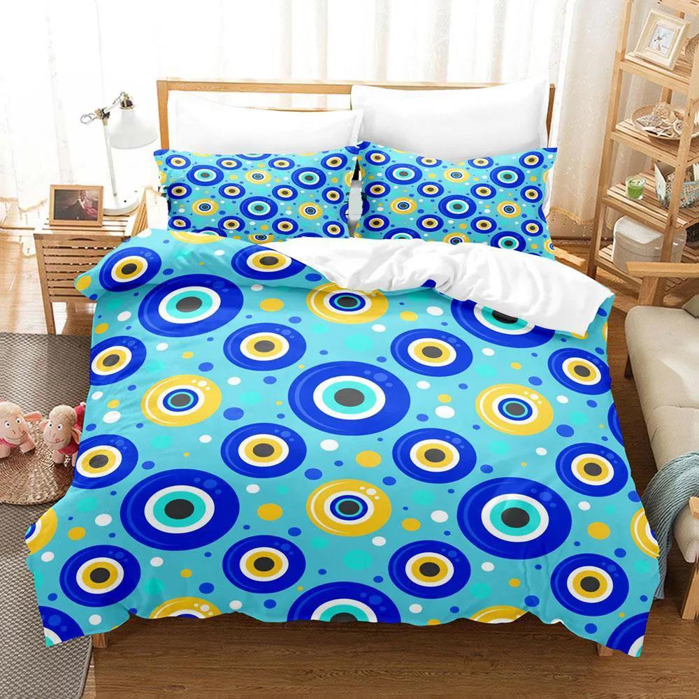 Хип-хоп Турецкий Глаз Фатимы Постельное белье Односпальный Полуторный Двуспальный Кинг-сайз Взрослые Мальчики Мужчина Спальня Пододеяльники Набор простыней
