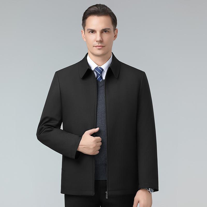 Куртка со съемной норковой подкладкой, мужская зимняя куртка для папы среднего возраста с утолщенными лацканами