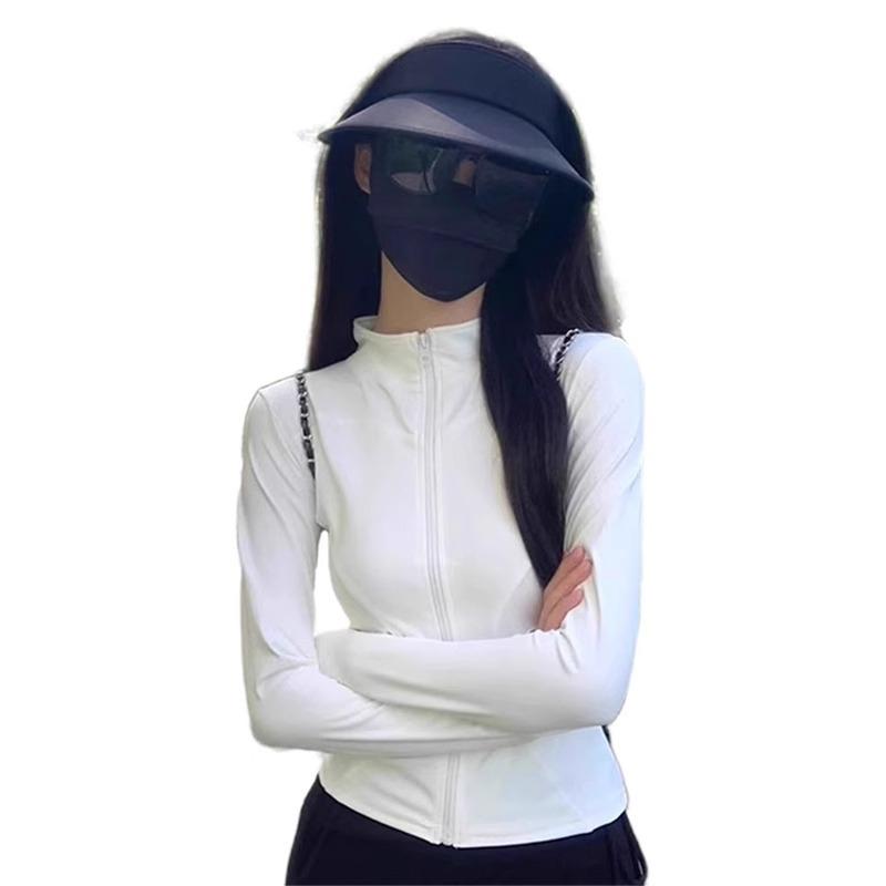 Женский серый летний кардиган-куртка из ледяного шелка с защитой от УФ-лучей 2025