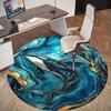 1PC Whale Ocean Abstract Art Round Chair mat Area Rug - Non-Slip, Floor Mat for Office, Bedroom, home decor Christmas Gift c0528131