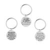 My Person Letter Carving Round Pendant Key Ring Friendship Gift Keychain
