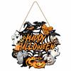 Welcome Sign Festive Halloween Pumpkin Ghost Plaque for Homeowners Waterproof Wooden Door Decor Autumn Yard Art Durable
