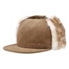 Basic Enchi Corduroy Flap Pilot Cap with Flap Earmuffs and Beige Cap, Fur, 2-Way Hat, Women's, Men's, Kids' Sizes,