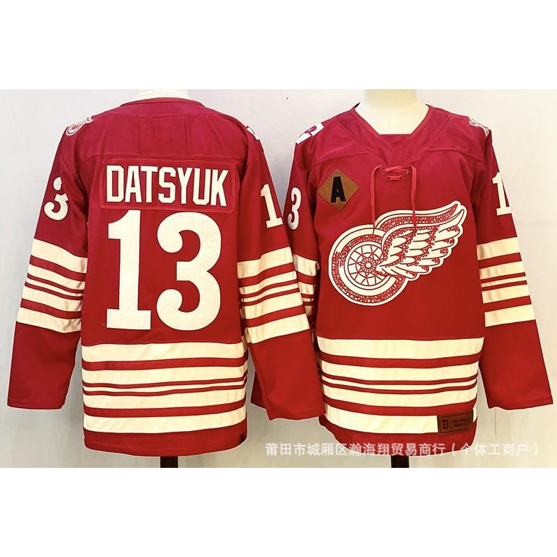 Mens Detroit Red Wings Ice Hockey Jersey 88 13 53 23 91 Embroidered Fan Wear Winter Sports Outdoor Game