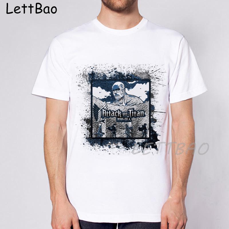 Attack On Titan T Shirt Mens Graphic T Shirts Oversize Japanese Anime T Shirt White 100