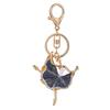 1PC Ballet Girl Pendant Elegant Keys Cars Accessories Exquisite Crystal Key Chain Fashion Zinc Alloy Ballerina Trinket Rhinestone
