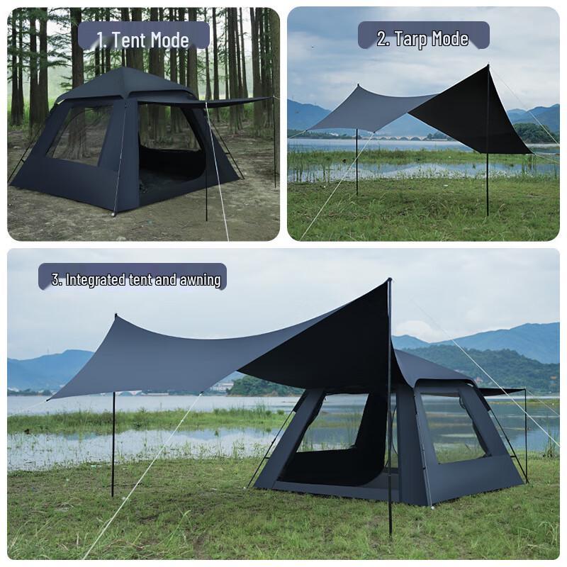 Automatic Blackout Camping Tent & Canopy 2-in-1