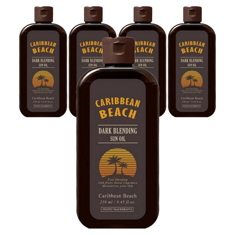 Caribbean Beach Dark Blending Sun Oil 250ml, 5 pcs