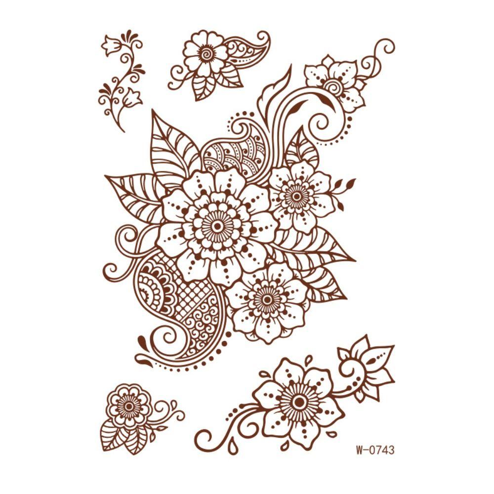 Wedding Tool Body Art Sticker Henna Tattoo Stickers Water Transfer Decals Temporary Tattoo